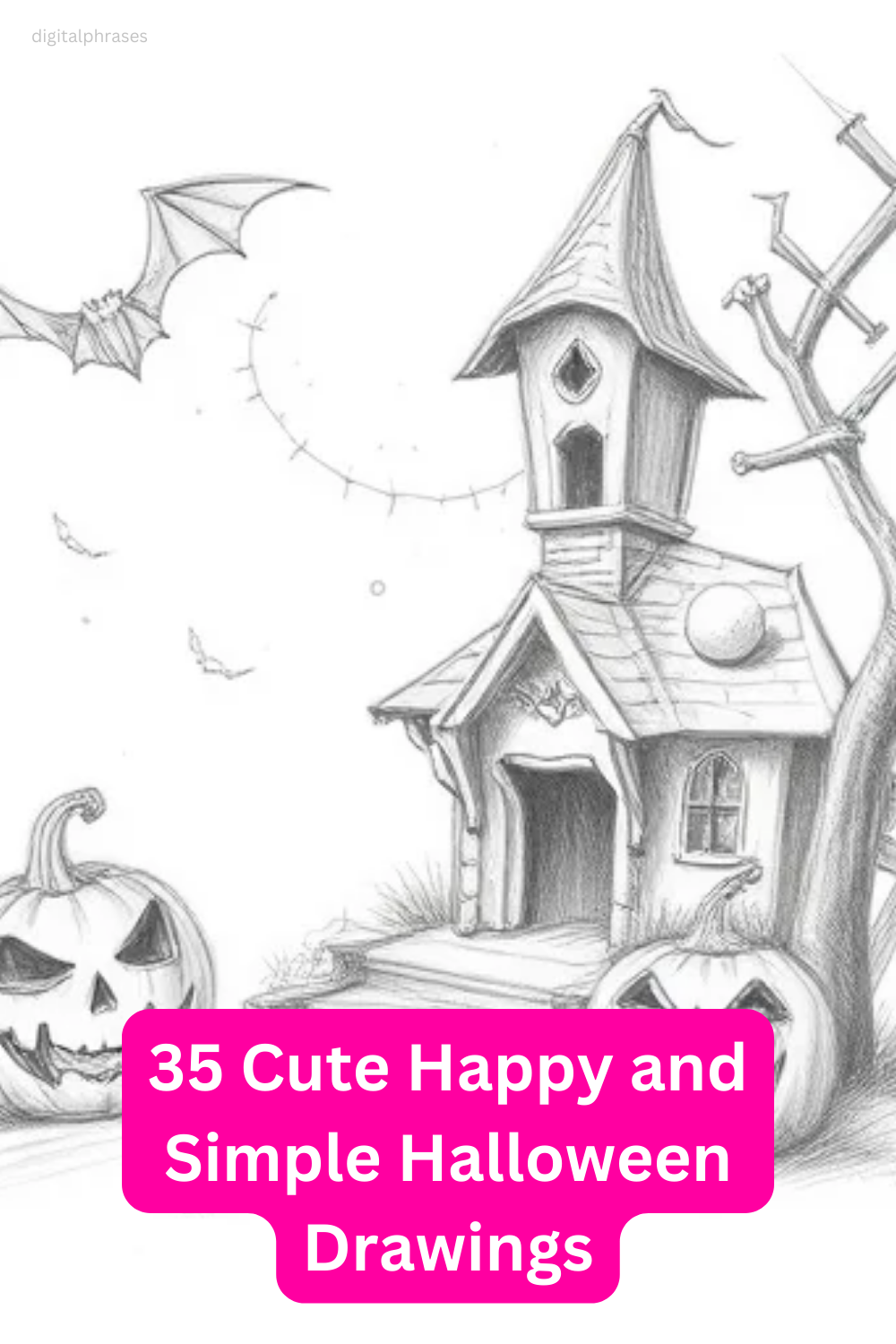 35 Cute Happy and Simple Halloween Drawings