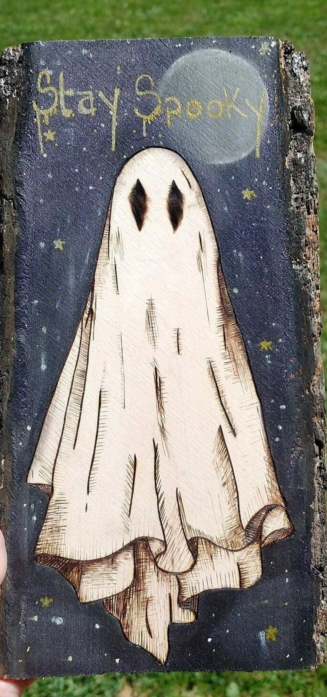 Stay Spooky Ghost Wood Burn – Etsy